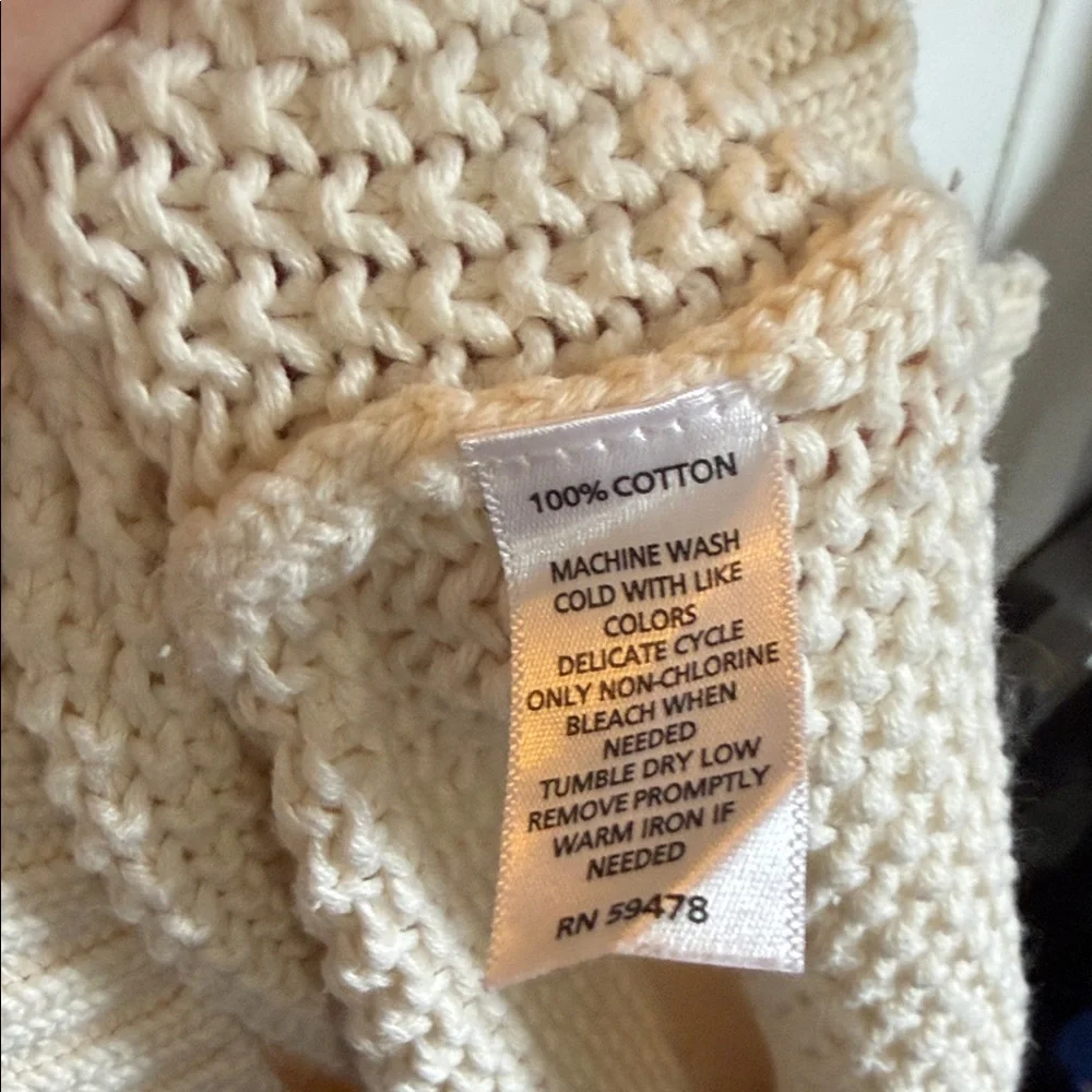 Cynthia Rowley Cream Cable Knit Sweater - Picture 5 of 5